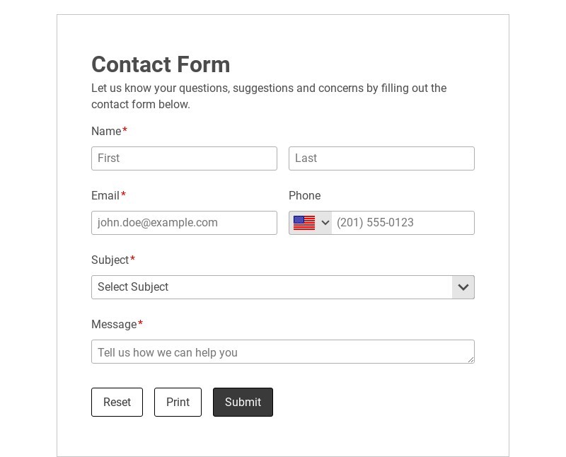 Contact Form Template