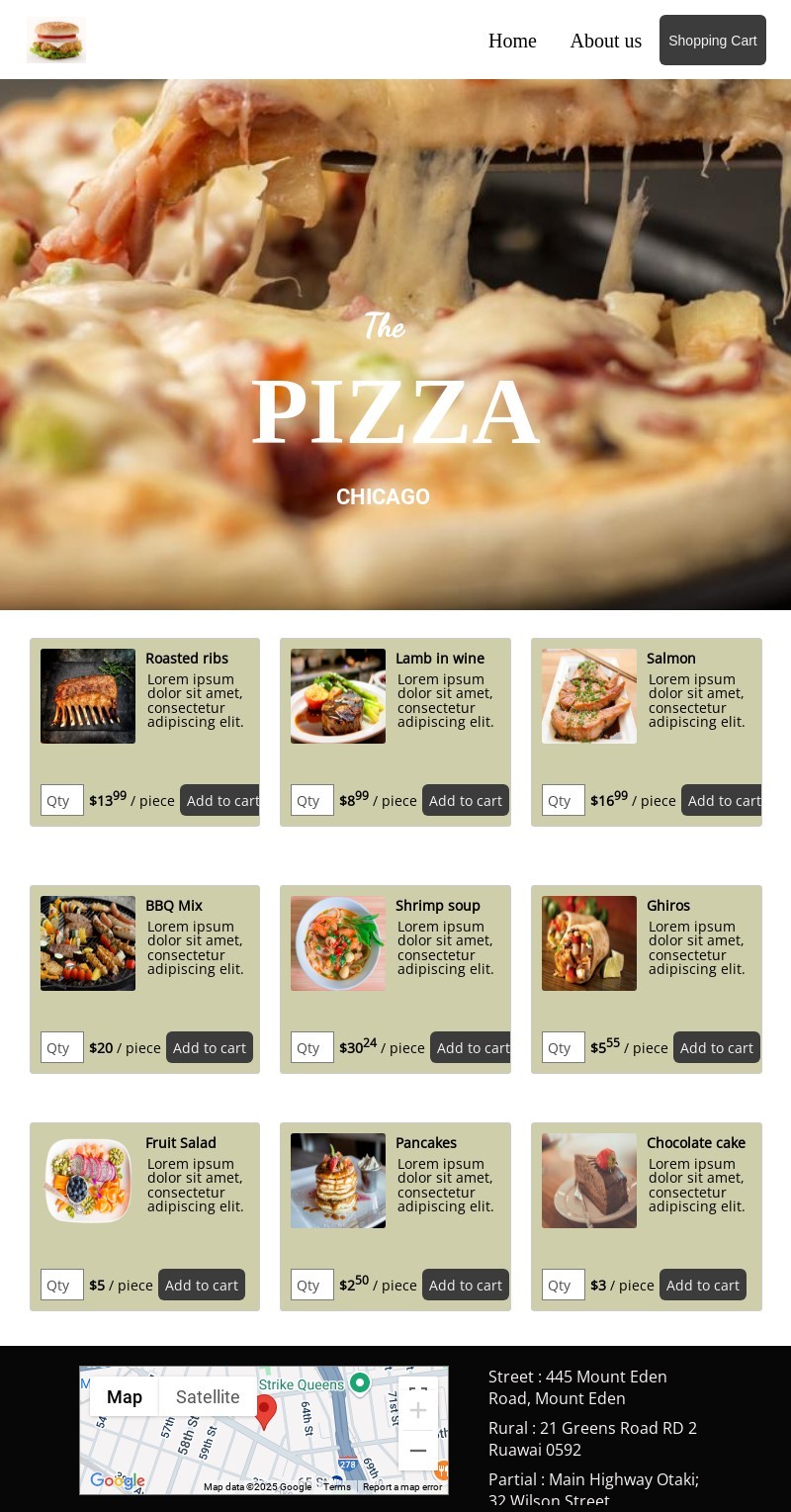Food delivery template