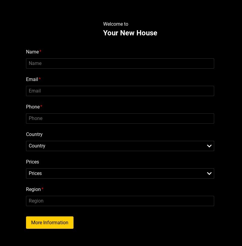 Real Estate Lead Form Template