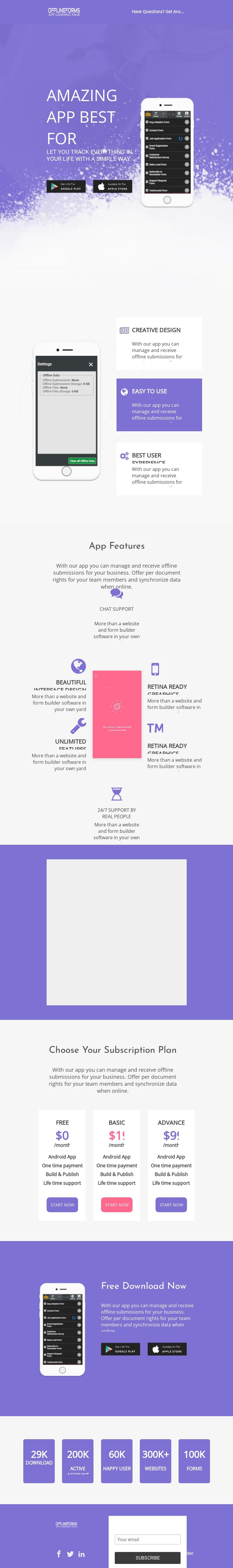 Mobile App Landing Page