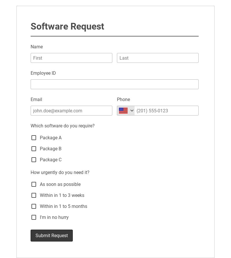 Software Request Form