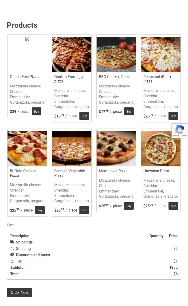 Free Online Pizza Order Form Template