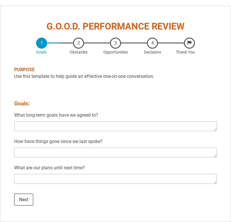 GOOD Performance Review Template