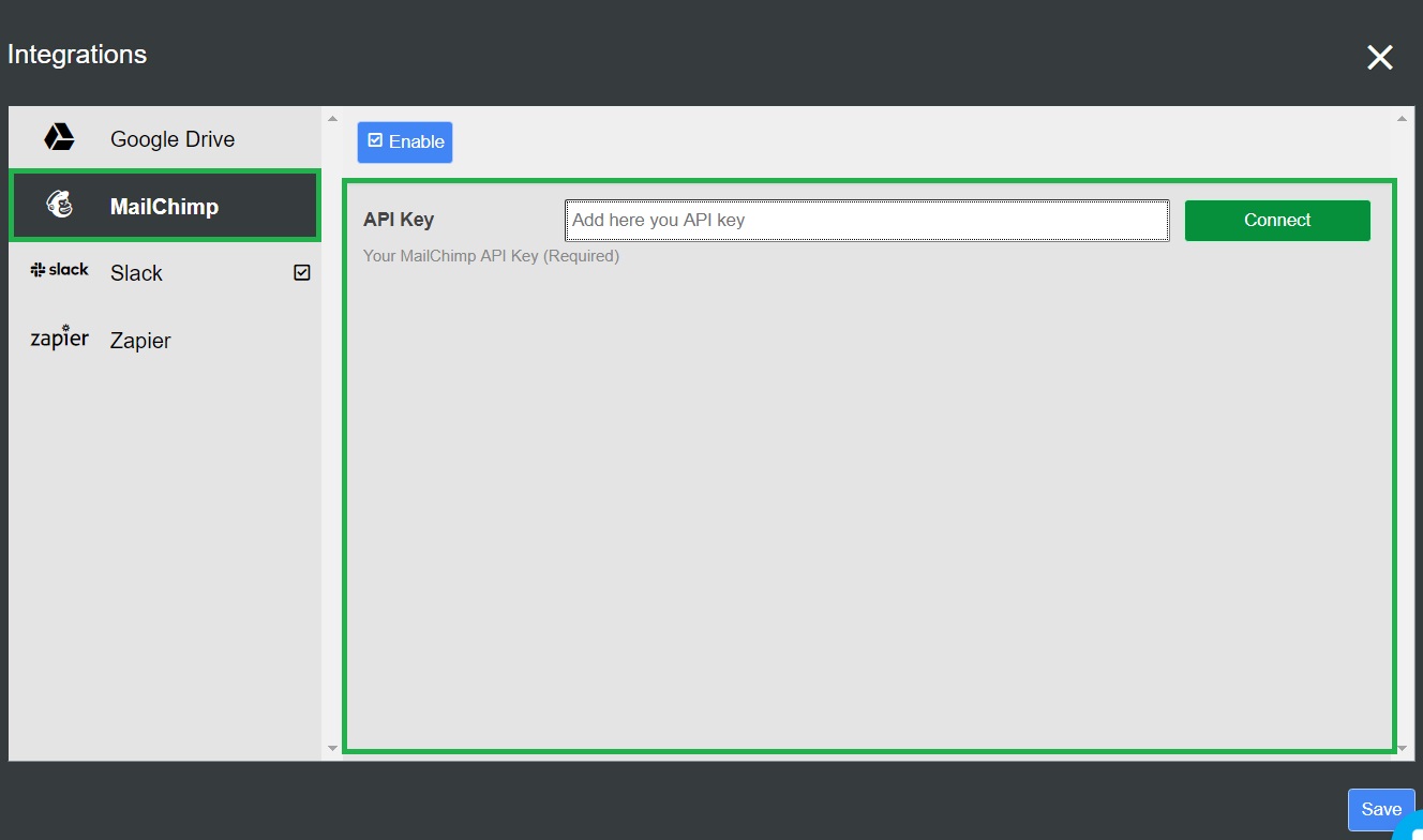 Send contacts from AbcSubmit to Mailchimp
