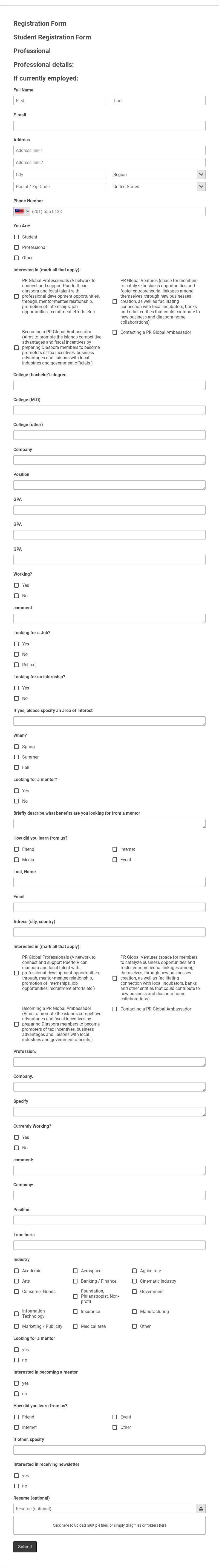 Professional Development Workshop Registration Form Template form template
