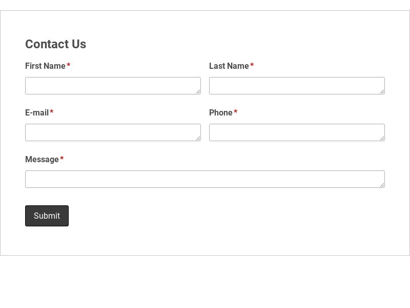 Modern Contact Form Template form template