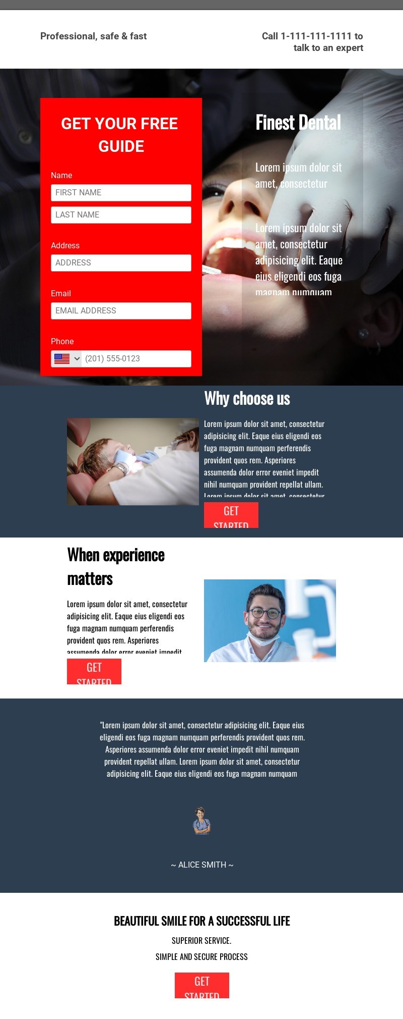 Dentist website template