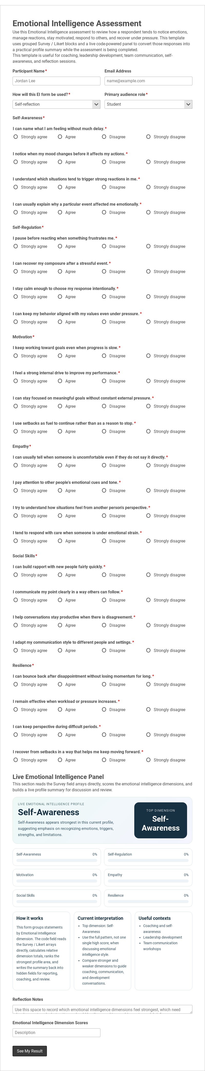 Emotional Intelligence Assessment