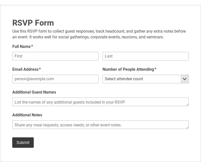 RSVP Form