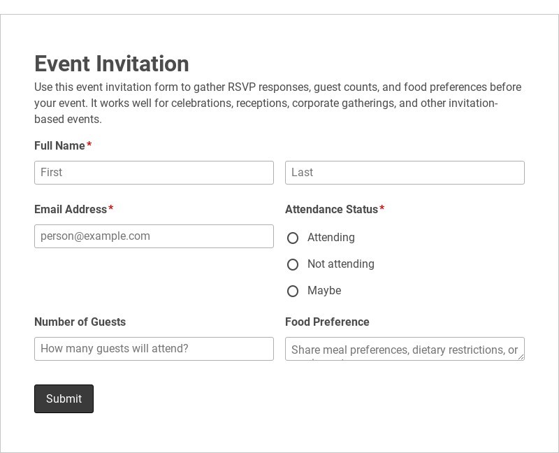 Event Invitation