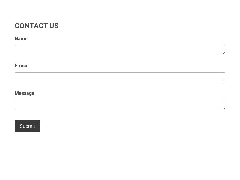 Artistic Contact Form Template form template