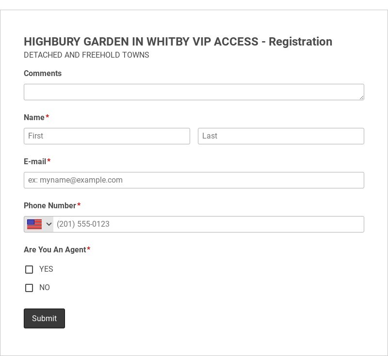 Registration - Sign-Up Form Template form template
