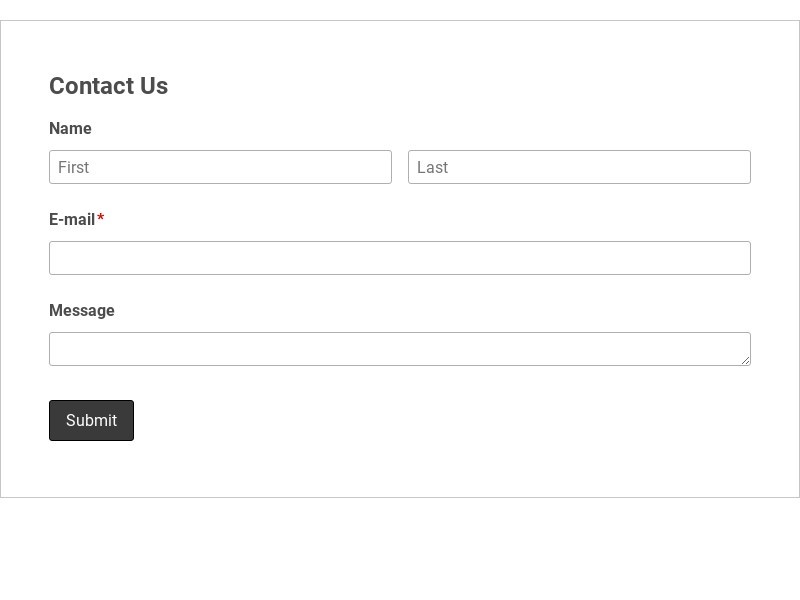 Responsive Contact Form - Default Theme Template form template