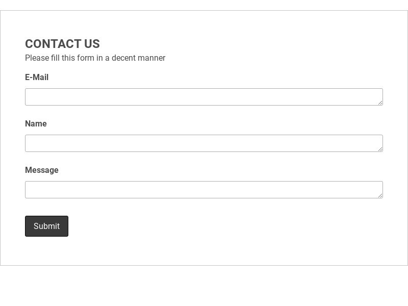 Web Contact Template form template