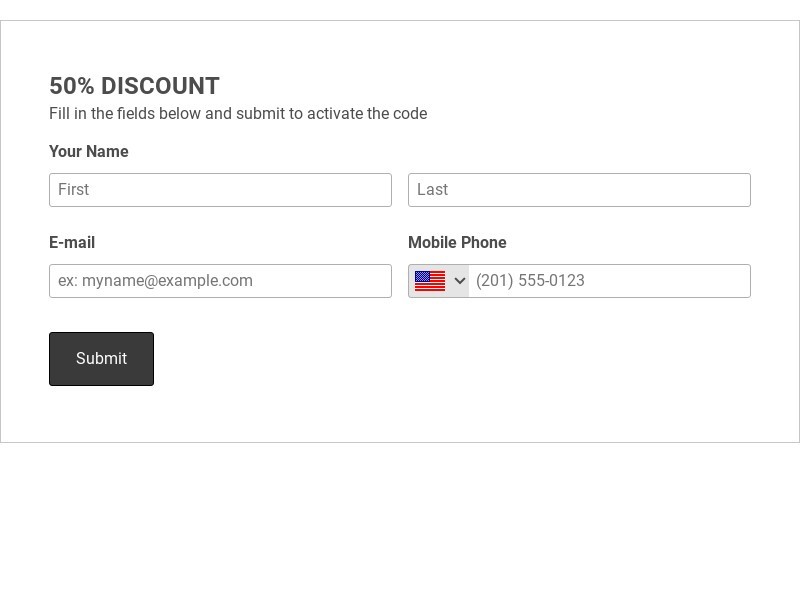 Claiming Coupon Form Template form template