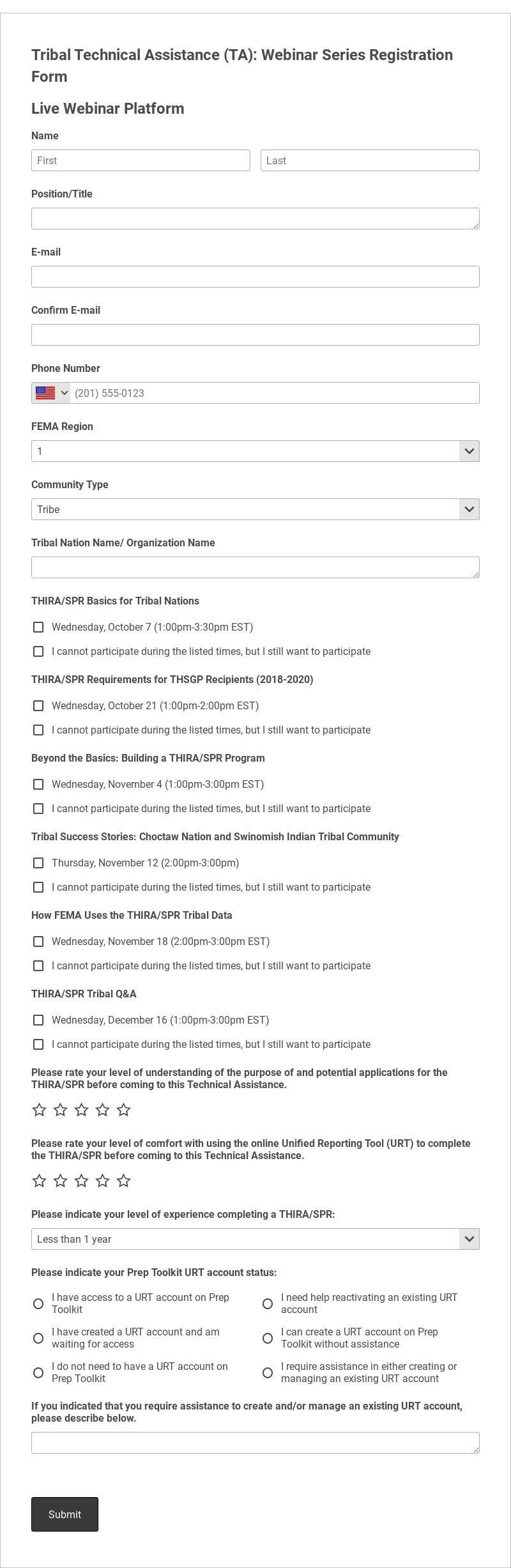 Online Registration Technical Assistance Template form template