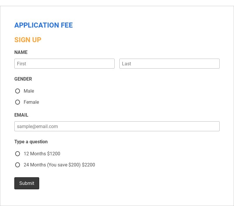 Gym Sign Up Form Template form template