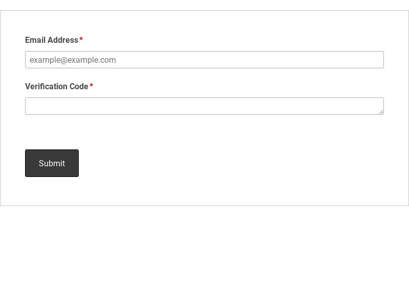 Code Verification and Email Confirmation Form Template form template