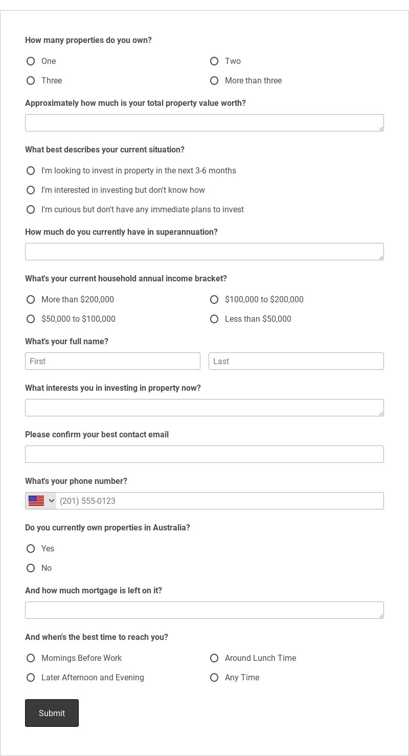 Property Investor Template