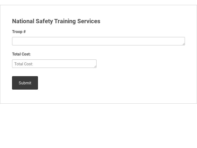 Scout Registration form Template