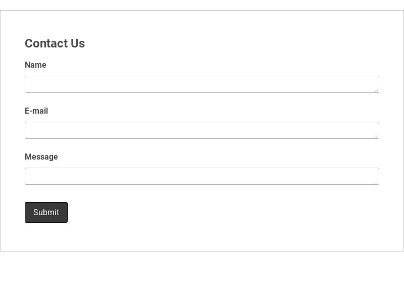 Responsive Envelope Contact Form Template form template