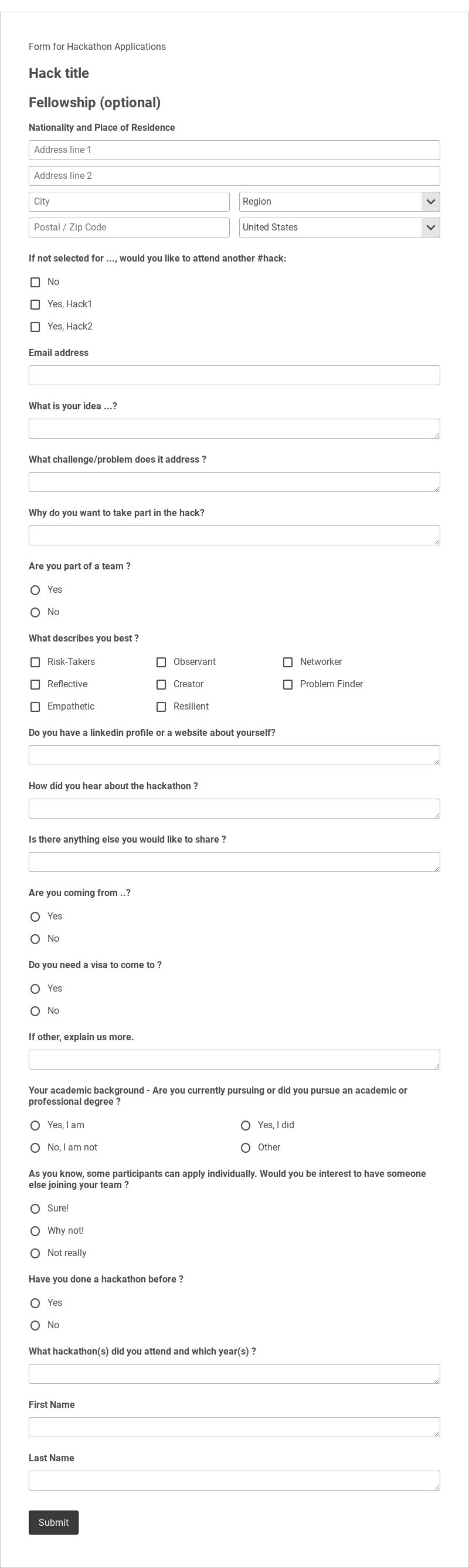 #HackAgainstHunger/Kigali Template form template