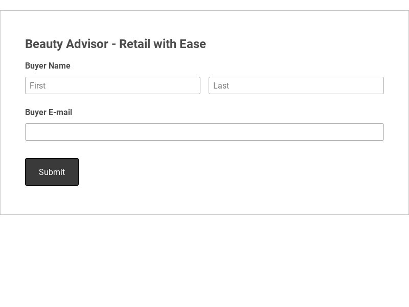Beauty Advisor - Retail with Ease Template form template