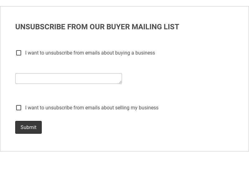 Unsubscribe Form Template form template
