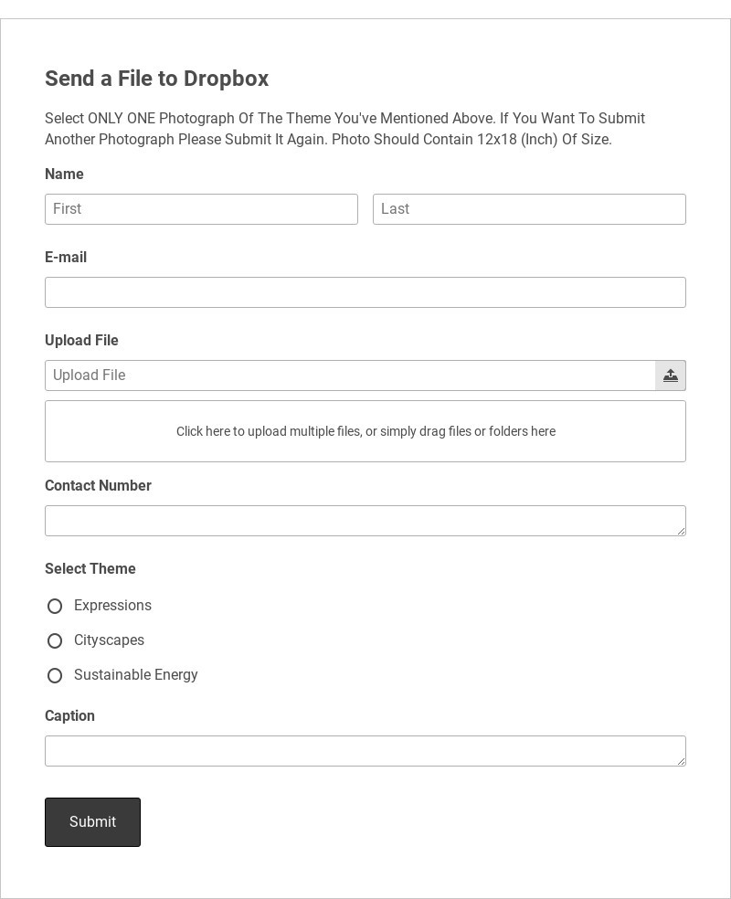 Photo Contest Free Entry Template form template