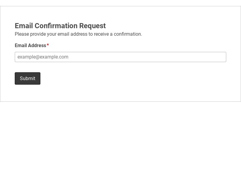 Email Confirmation Request Form Template form template