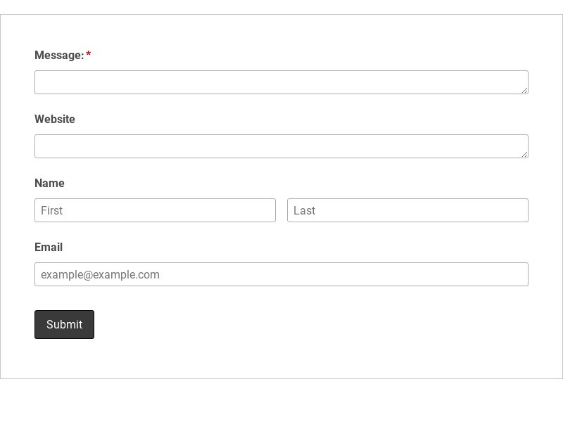 Fancy Envelope Contact Form Template form template