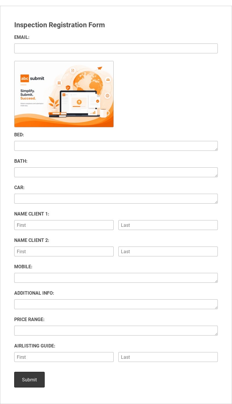 Aspire Inspection Registration | Please Sign In Template
