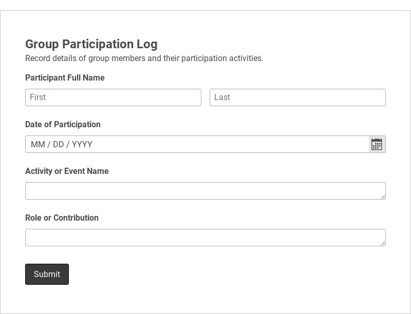 Group Participation Log