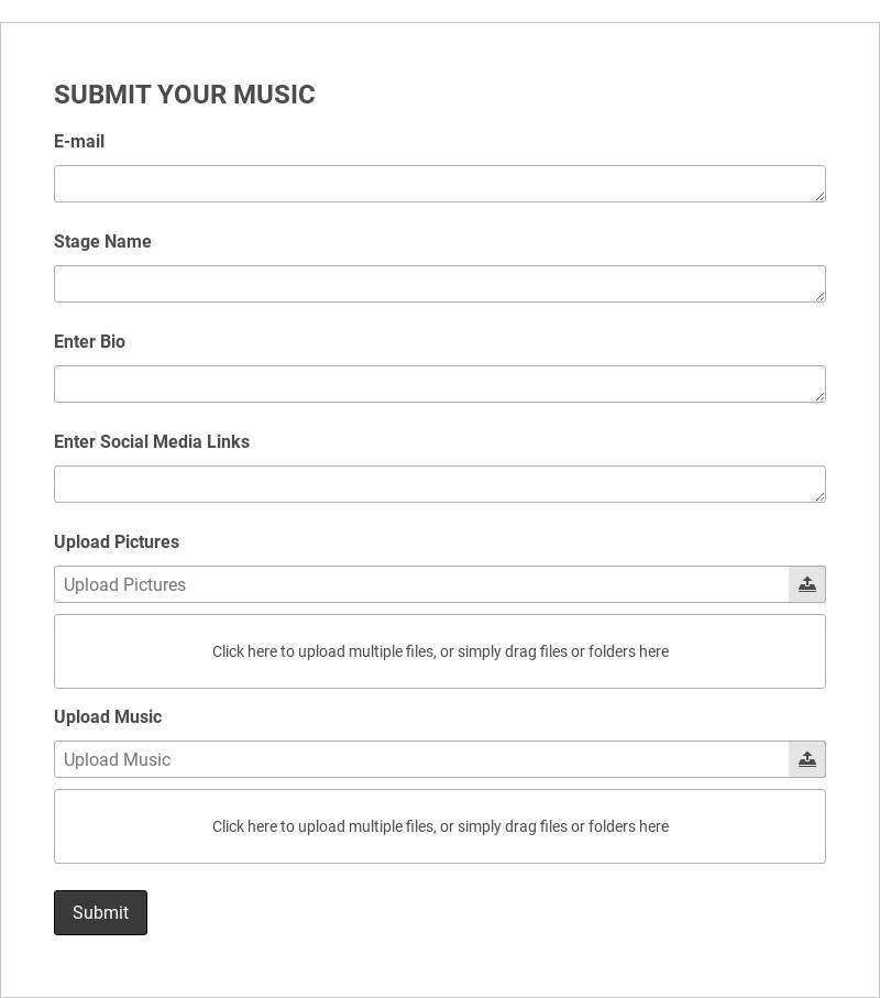 Submit Your Music Template